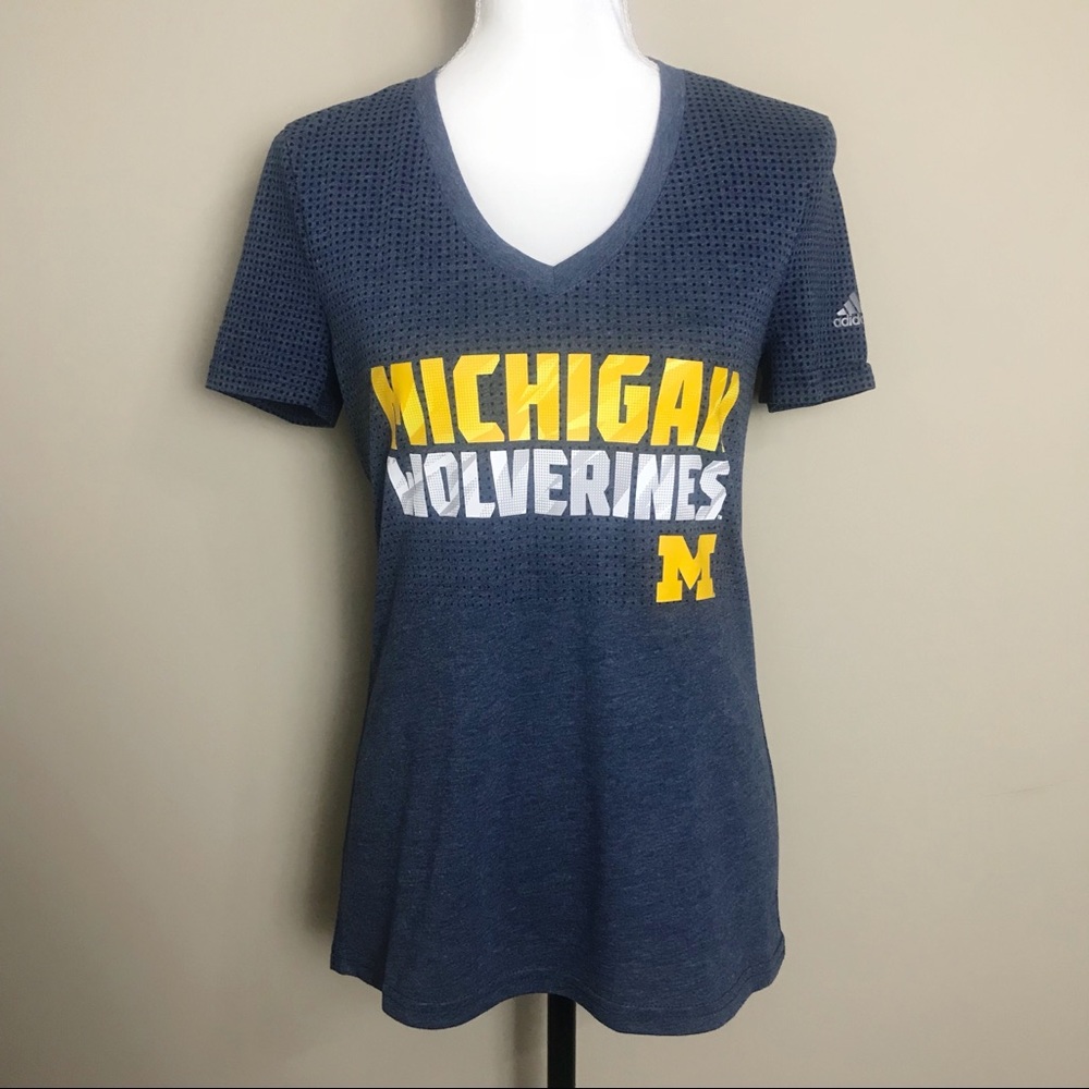 🆕 Adidas Michigan Wolverines V- Neck Tee